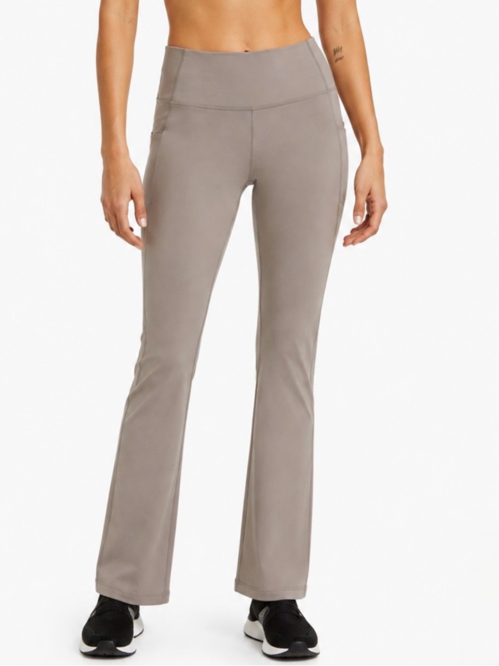 Zella Yoga Pants Live In  Pocket Flare Pants in **Color Taupe** Size - Large